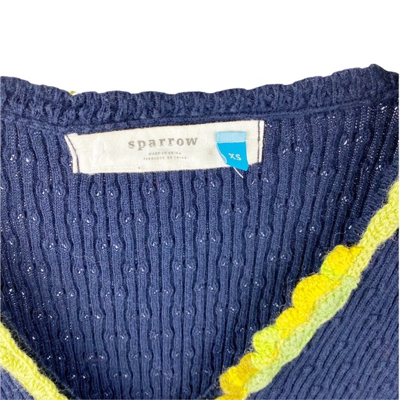 Anthropologie Sparrow Earthly Delights Embroidered Floral Button Cardigan XS - Picture 6 of 8